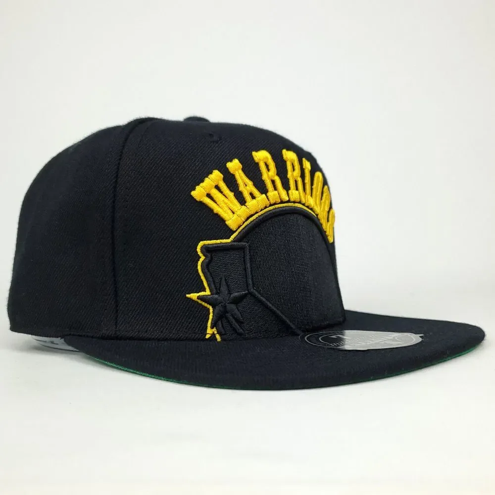 Golden State Warriors Mitchell & Ness NBA‎ Fitted 7 Flatbill Hat Cap 3D Logo NWT